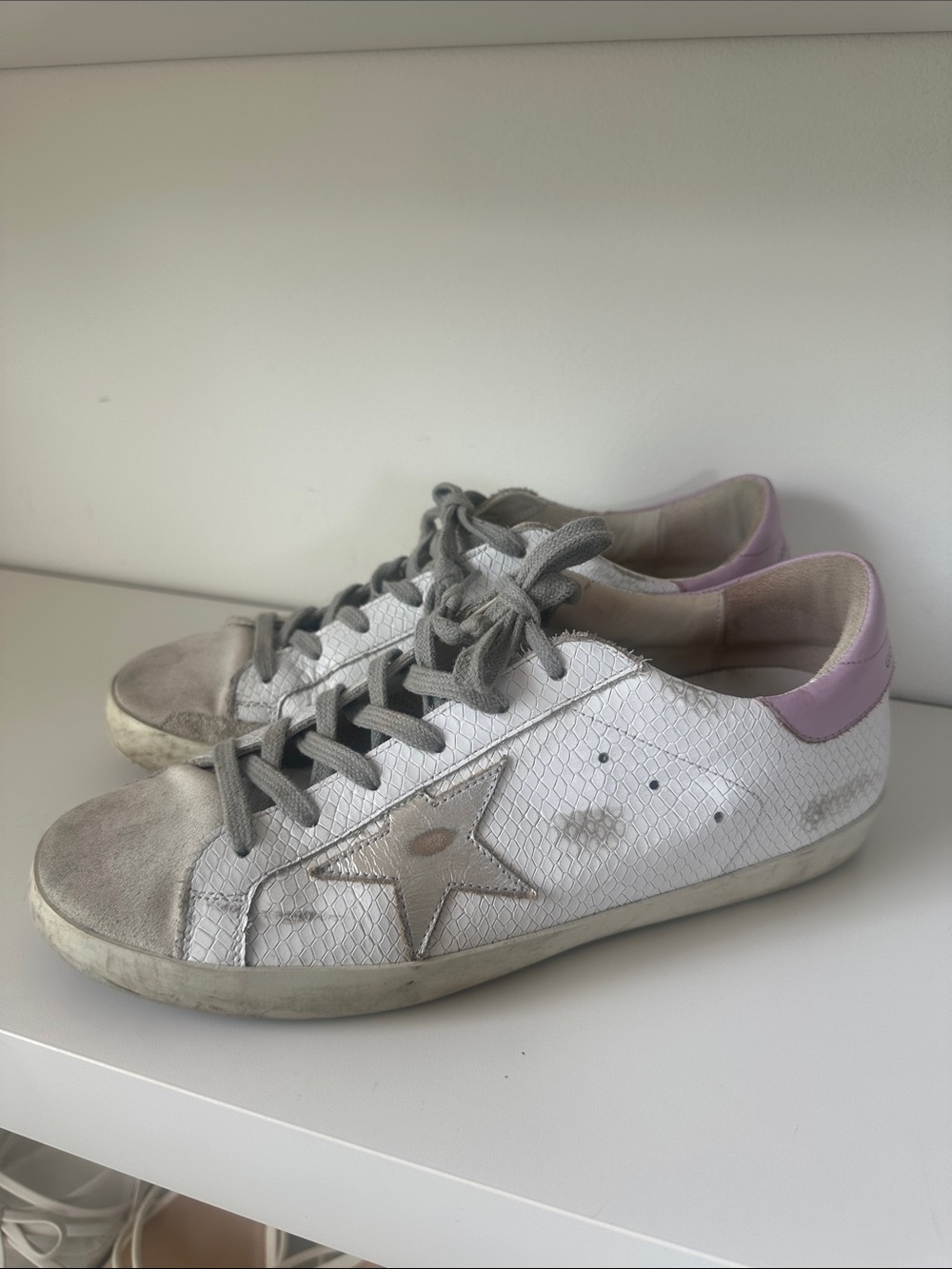 Golden Goose Super-Star Private Edition low top sneakers in white with pink - Picture 3 of 6